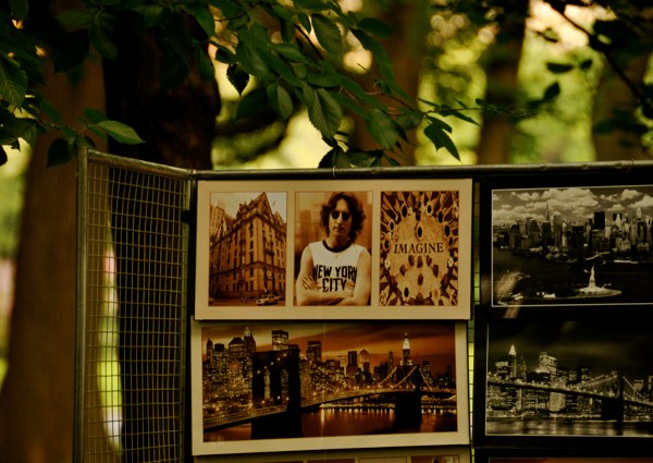 a picture of John Lennon from a street vendor