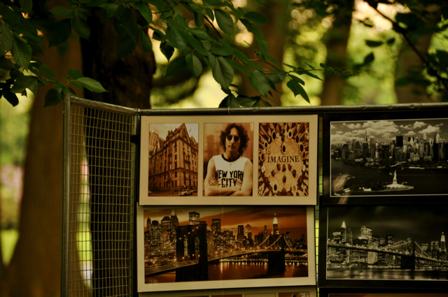 a picture of John Lennon from a street vendor