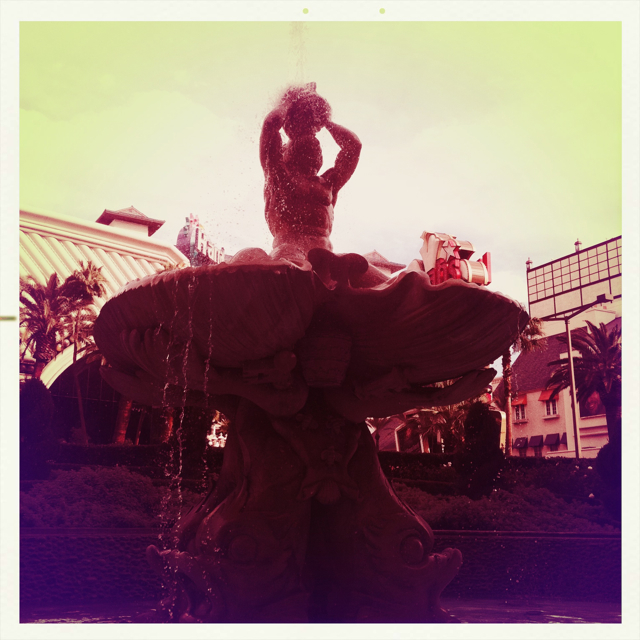 fountain in front of Ceasar's Palace