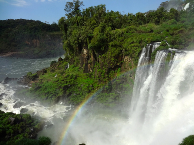 falls and rainbow