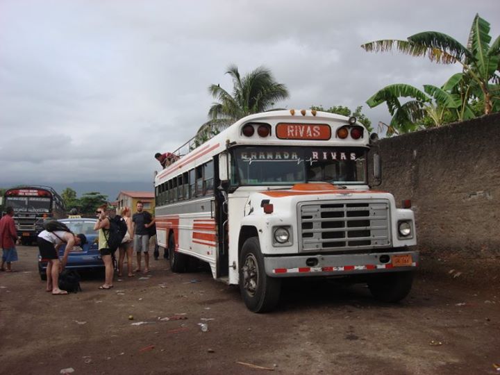 chicken bus! (old North American school buses brightly painted)