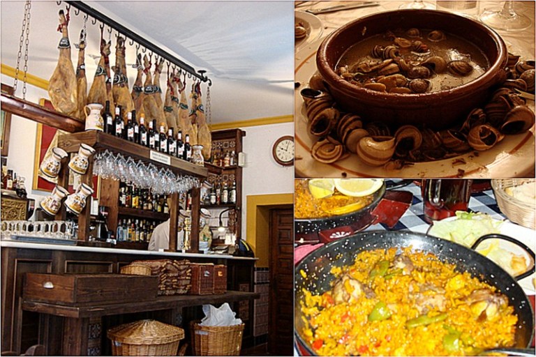 cured ham; snails; paella