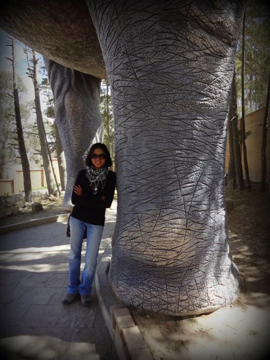 me and dinosaur foot