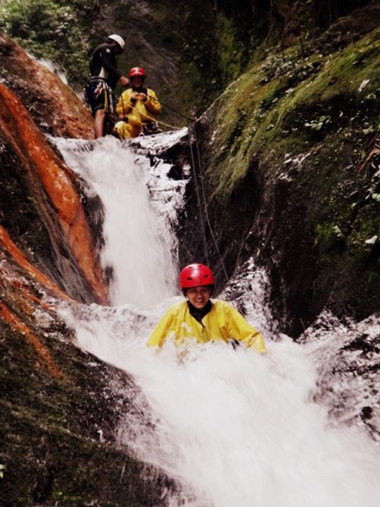 4th waterfall, this one we just slid downward. 