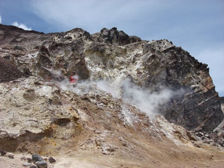 smoke from the volcano