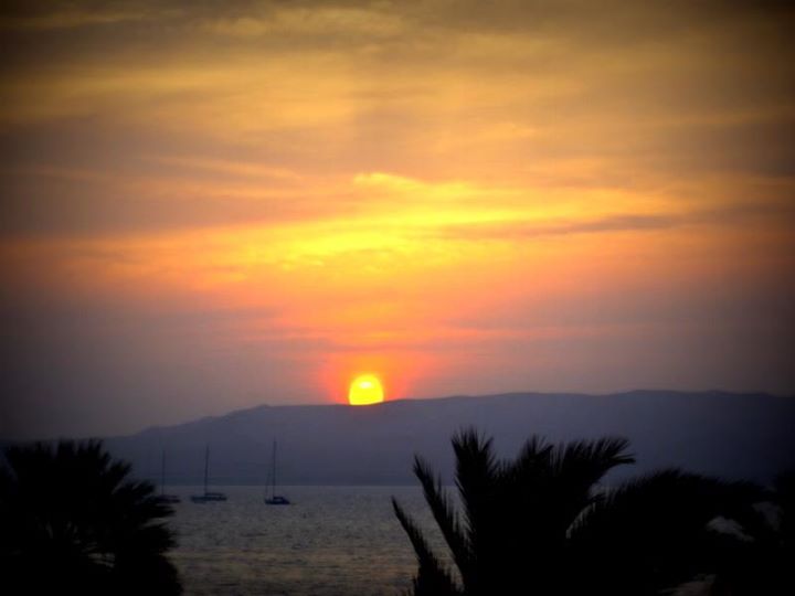 sunset over Paracas