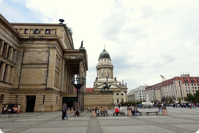 Konzerthaus (concert hall) and the French Cathedral at the Gendarmenmarkt