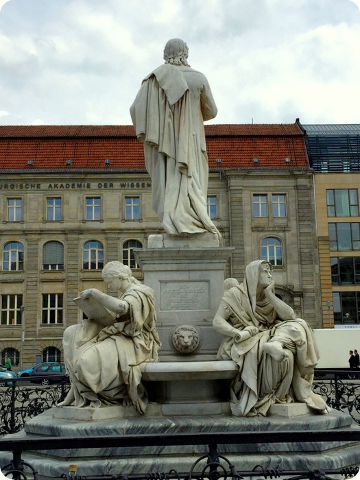 statue of Friedrich Schiller, German poet known for providing the lyrics to Beethoven's Ode to Joy